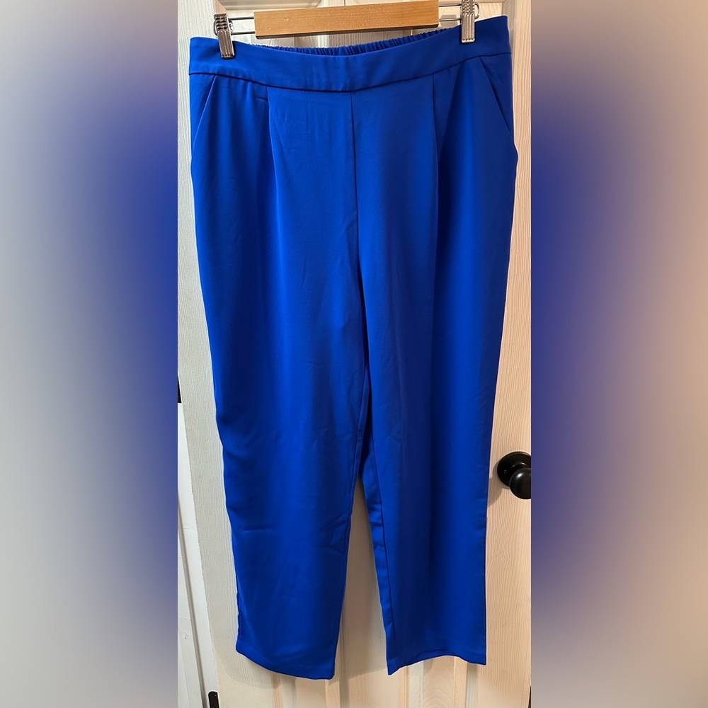 Skies Are Blue Straight Leg Pants in Bold Blue